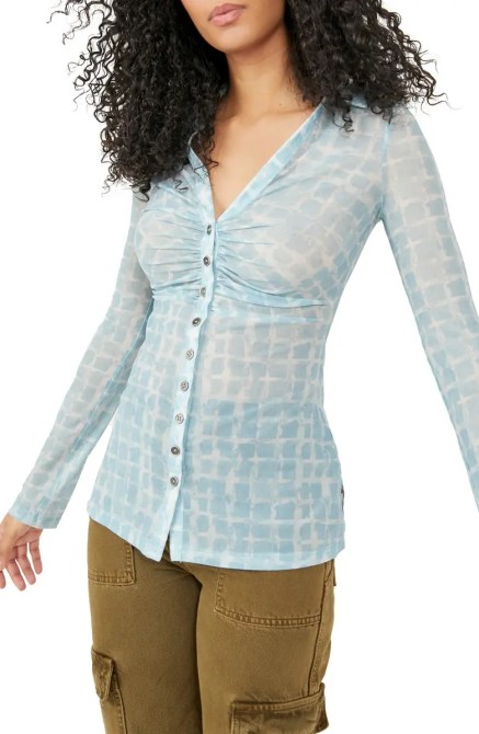 Free People Lucky Shirtee Floral Button-Up Shirt Nordstrom