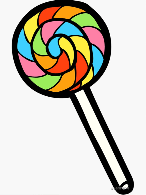 Rainbow Lollipop Pattern Sticker