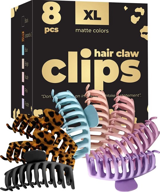 ZionMe Hair Claw Clips (8-Pack) Amazon