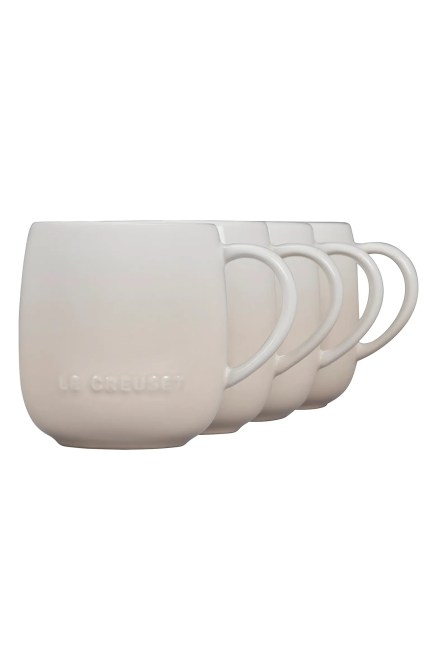 Set of Four 14-Ounce Stoneware Mugs, Le Creuset