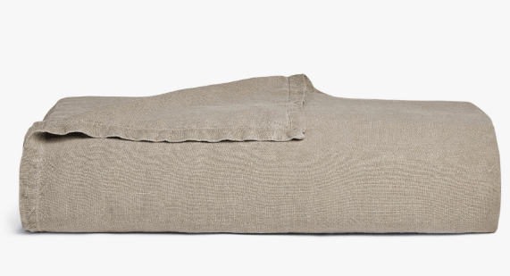 linen duvet.