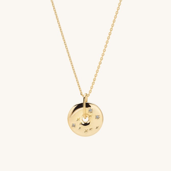 Mejuri Aquarius Zodiac Pendant Necklace
