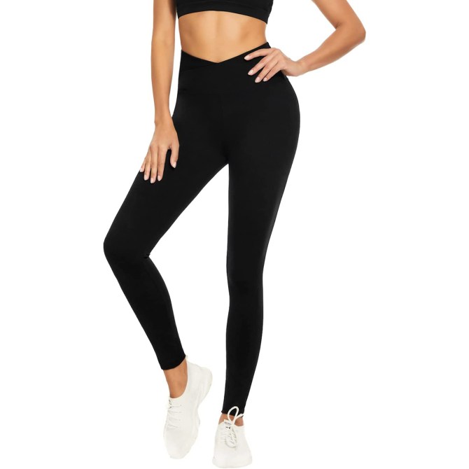 We Fleece V Cross Waist Leggings