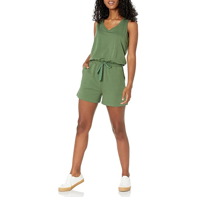 Amazon Essentials Women's Studio Terry Fleece Romper