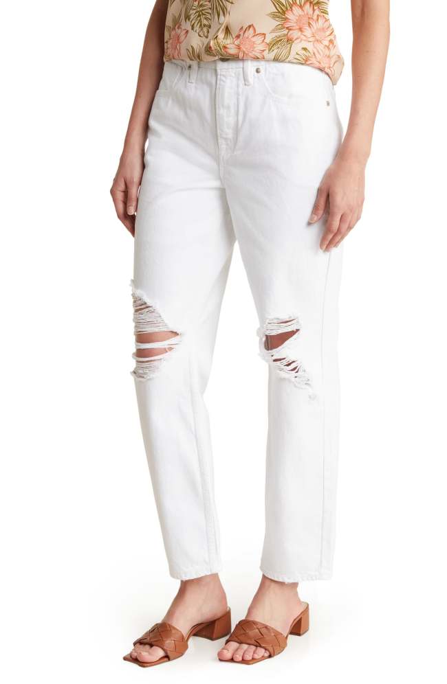 Good '90s Ripped High Waist Straight Leg Jeans