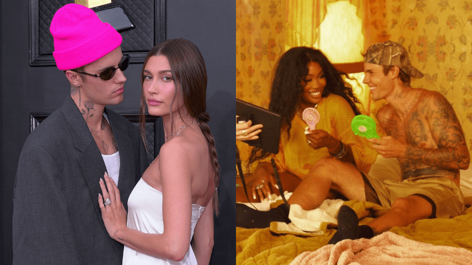 Justin Bieber, Hailey Bieber, SZA.