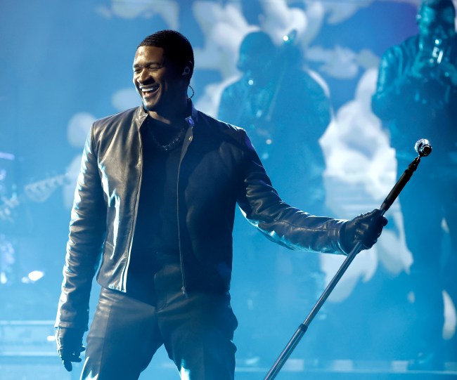 In this image released on August 2, Usher performs onstage during a taping of iHeartRadio’s Living Black 2023 Block Party in Inglewood, California.