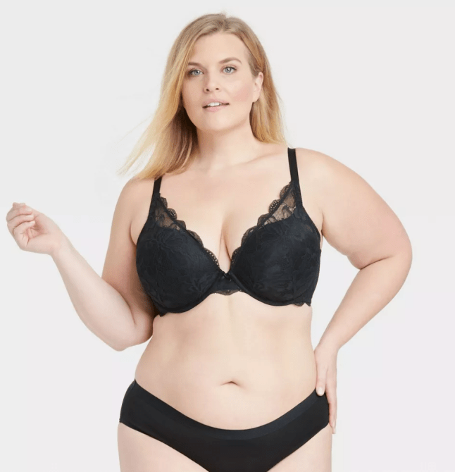 Lace Plunge Push-Up Bra