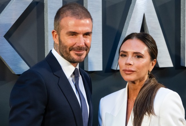 David Beckham and Victoria Beckham attend the Netflix 'Beckham' UK Premiere at The Curzon Mayfair on October 03, 2023 in London, England.