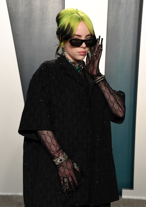 Billie Eilish at the 2020 Vanity Fair Oscar Party.
