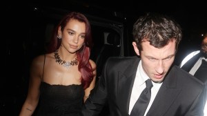 Dua Lipa and Callum Turner attend the British Vogue And Tiffany & Co. Celebrate Fashion And Film Party 2024 at Annabel's on February 19, 2024 in London, England.