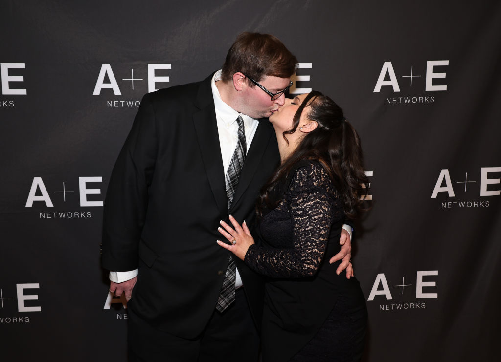 Gypsy Rose Blanchard and Ryan Anderson attend "The Prison Confessions Of Gypsy Rose Blanchard" Red Carpet Event on January 05, 2024 in New York City