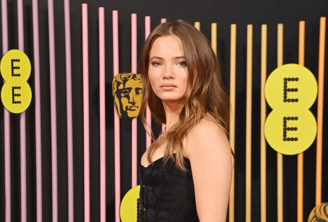 Freya Allan attends the 2024 EE BAFTA Film Awards at The Royal Festival Hall on February 18, 2024 in London, England.