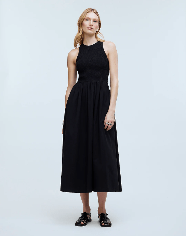 Madewell The Melody Smocked Midi Dress