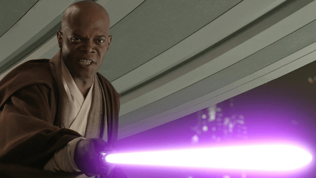 Mace Windu in Star Wars, purple lightsaber meaning