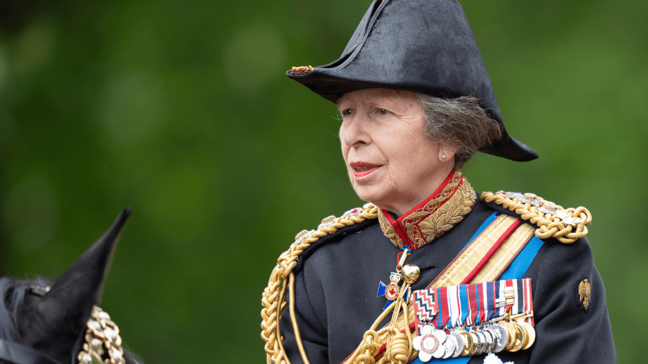 Princess Anne, Princess Royal during Trooping the Colour on June 15, 2024 in London, England.