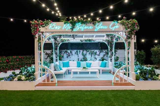 Love Island USA Season 6 Casa Amor Outdoor Lounge at Night