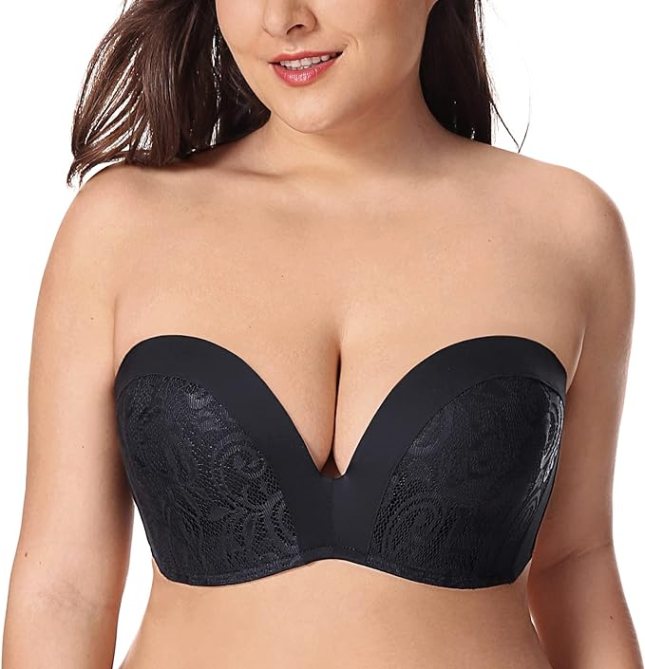 DELIMIRA Strapless Bra Plunge