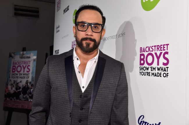 HOLLYWOOD, CA - JANUARY 29:  Singer A.J. McLean attends the premiere of Gravitas Ventures' "Backstreet Boys: Show 'Em What You're Made Of"   at  on January 29, 2015 in Hollywood, California.