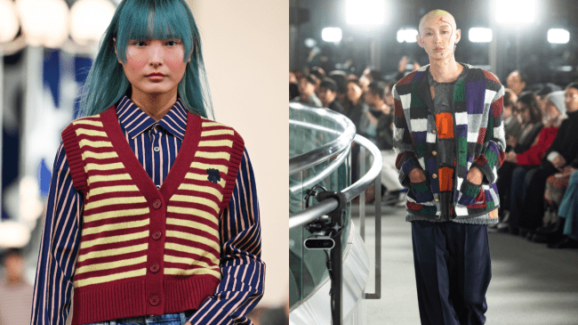 Cardigans on the menswear runsways