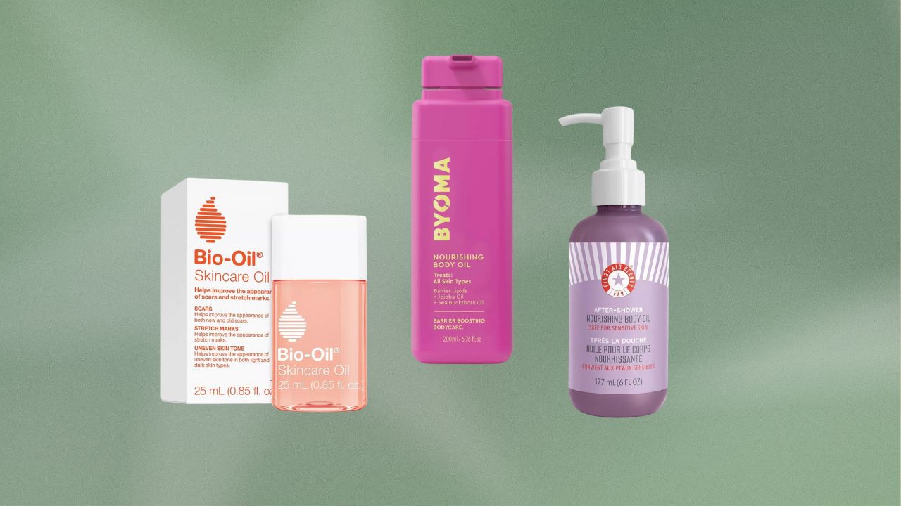 Bio-Oil, BYOMA body oil, FIRST AID BEAUTY Body Oil