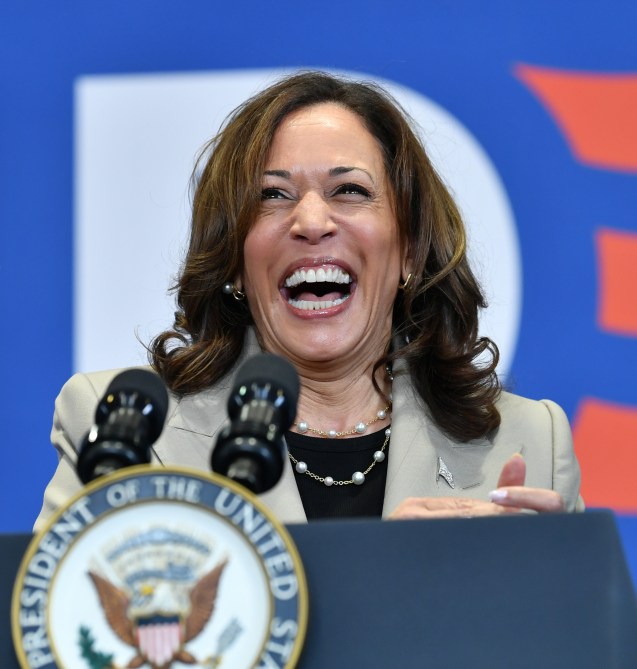 Kamala Harris speaking in Fayetteville, NC