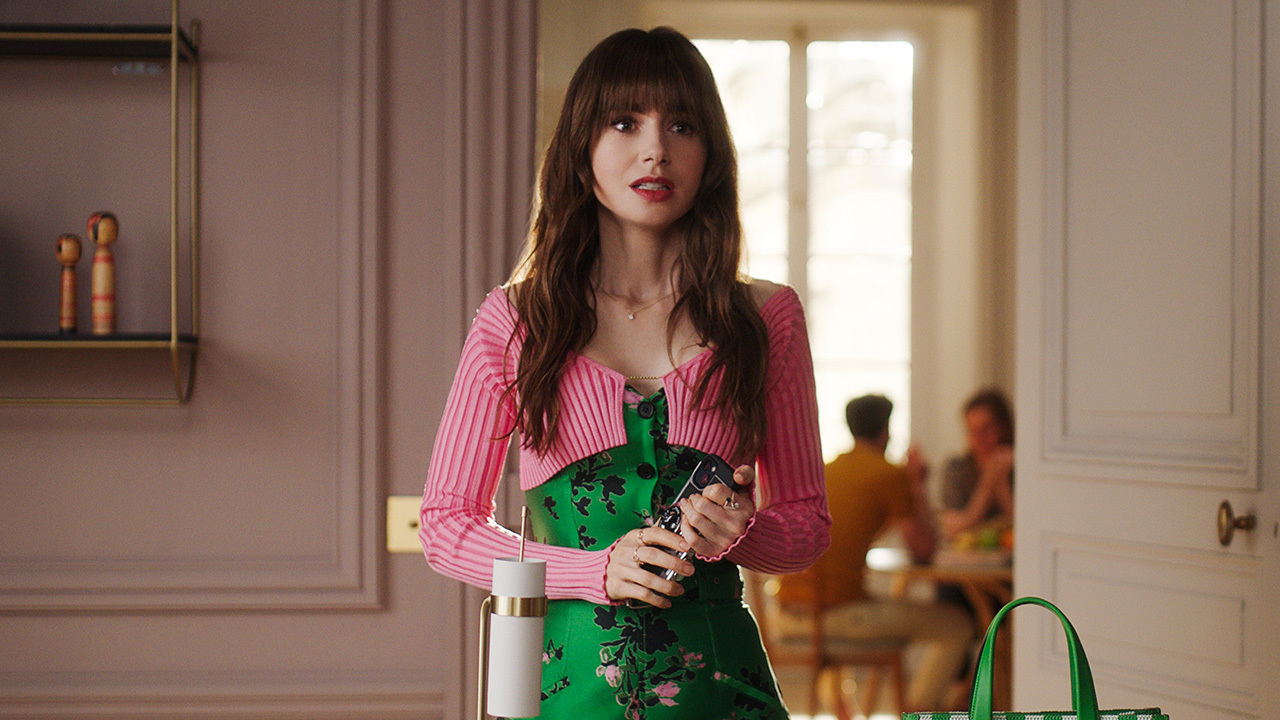 Emily in Paris. Lily Collins as Emily in Emily in Paris. Cr. Courtesy of Netflix © 2024