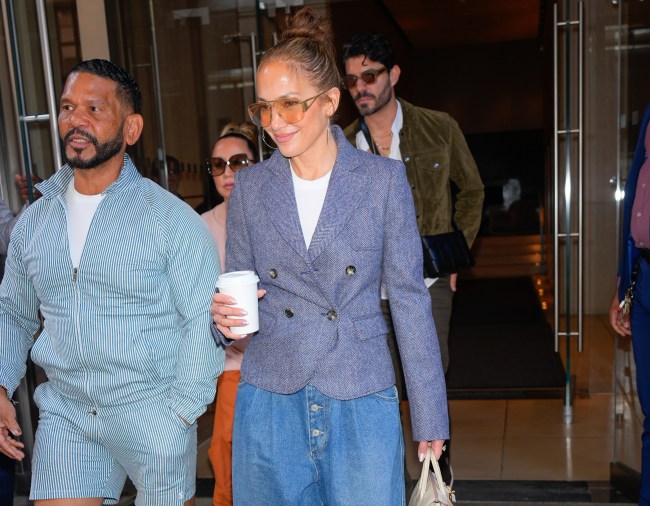 Jennifer Lopez is seen out and about on July 26, 2024 in New York City.