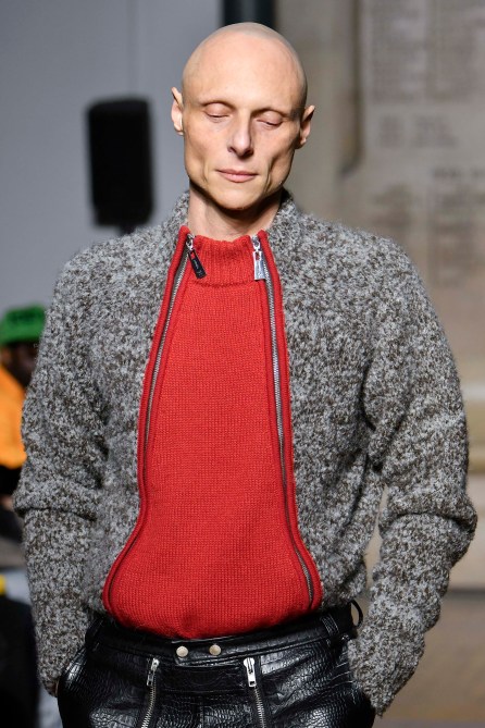 A model walks the runway during the GMBH Ready to Wear Fall/Winter 2024-2025 fashion show as part of the Paris Men Fashion Week on January 21, 2024 in Paris, France.