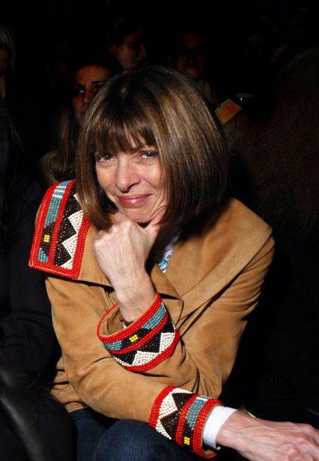 Young Anna Wintour at Paris Fashion Week Autumn - Winter 2003 / 2004 - Celine
