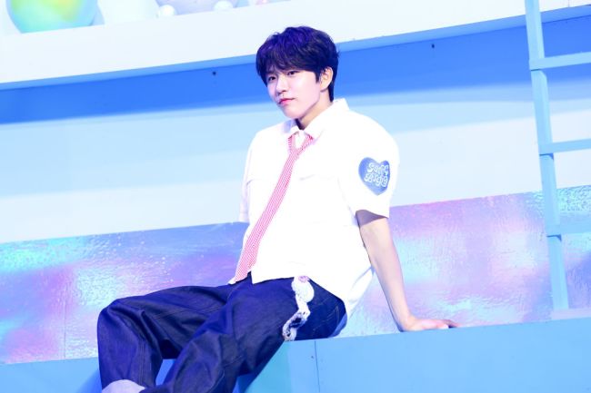 Jaehee of NCT WISH is performing during MBC music program 'Show Champion' at MBC Dream Center on July 10, 2024 in Goyang, South Korea.