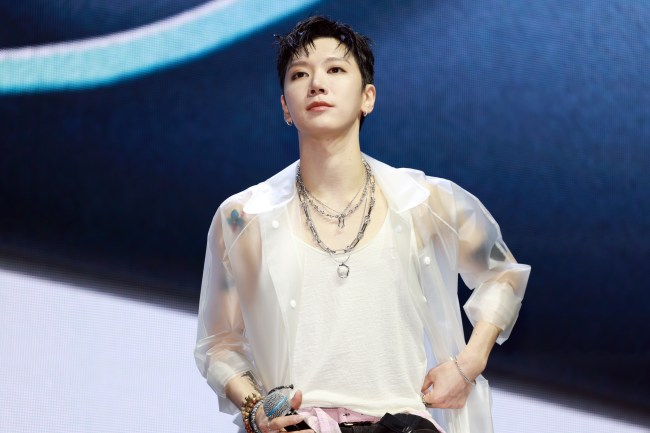 Ten of boy band NCT attends his 1st Mini Album 'Ten' showcase at Yes24 Live Hall in Gwangjin-gu on February 13, 2024 in Seoul, South Korea.