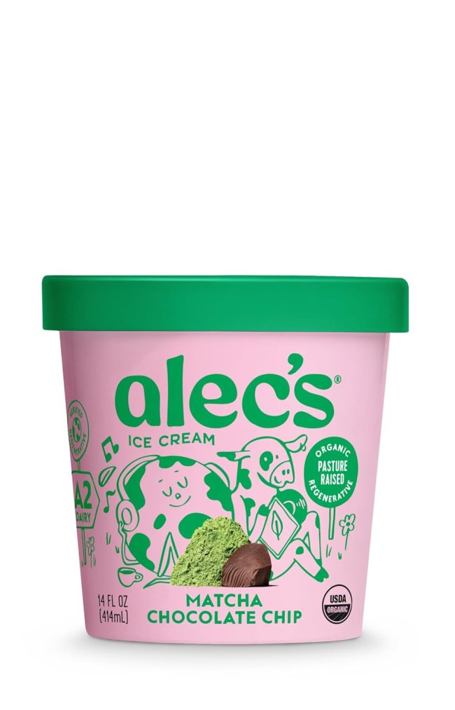Alec's Matcha Chocolate Chip Organic Ice Cream