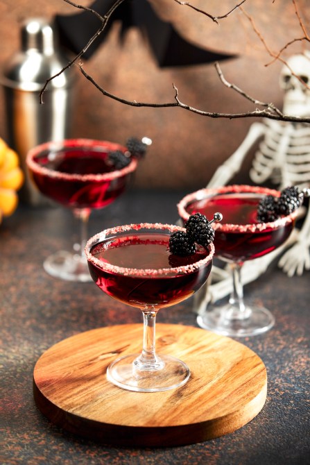 Blackberry Halloween mocktail
