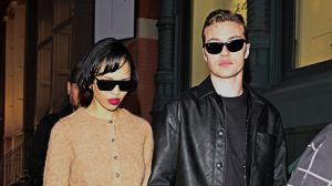 Lucky Blue Smith and Nara Smith are seen on October 09, 2024 in New York City.