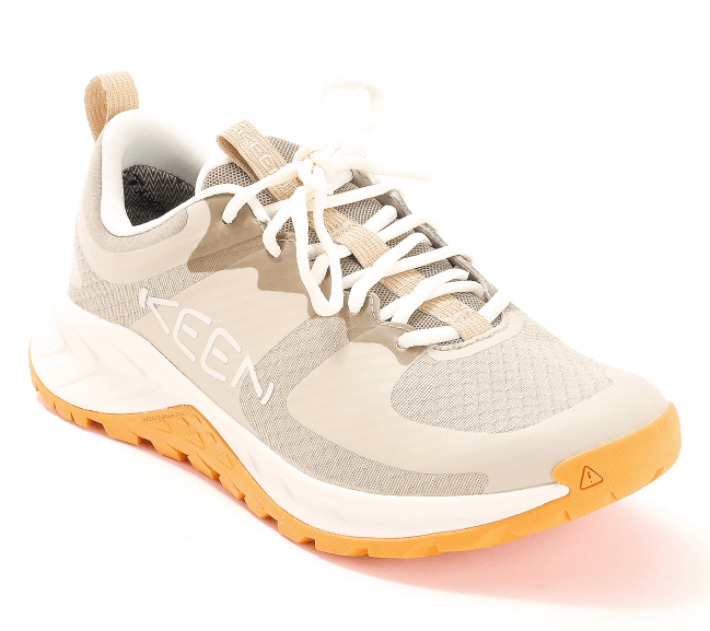 KEEN Waterproof Lace-Up Sneakers - Versacore in taupe/orange colorway
