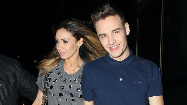 Danielle Peazer and Liam Payne at Whiskey Mist night club  on April 2, 2013 in London, England.