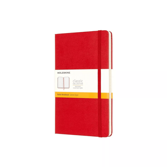 Moleskine Notebook Classic Large Hardcover in red