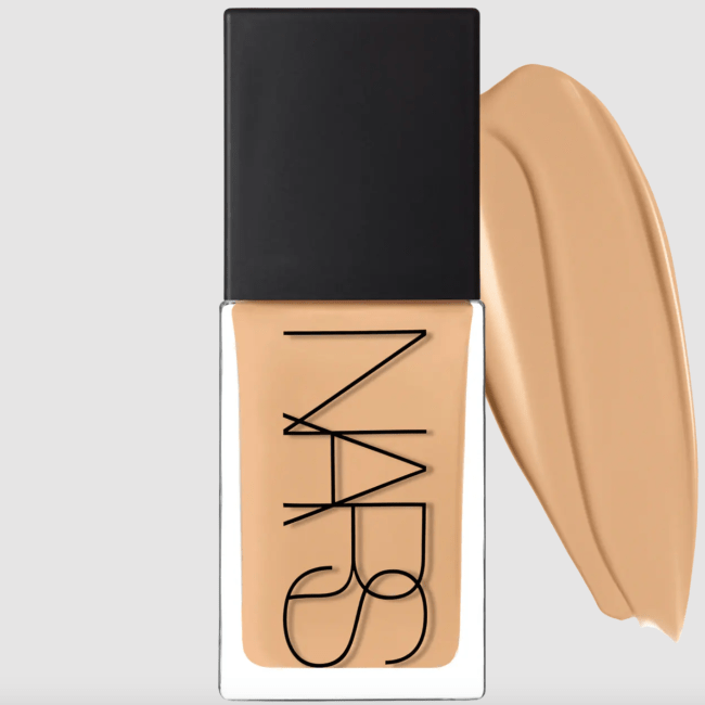 Nars Light Reflecting Advanced Skincare Foundation in a clear bottle.
