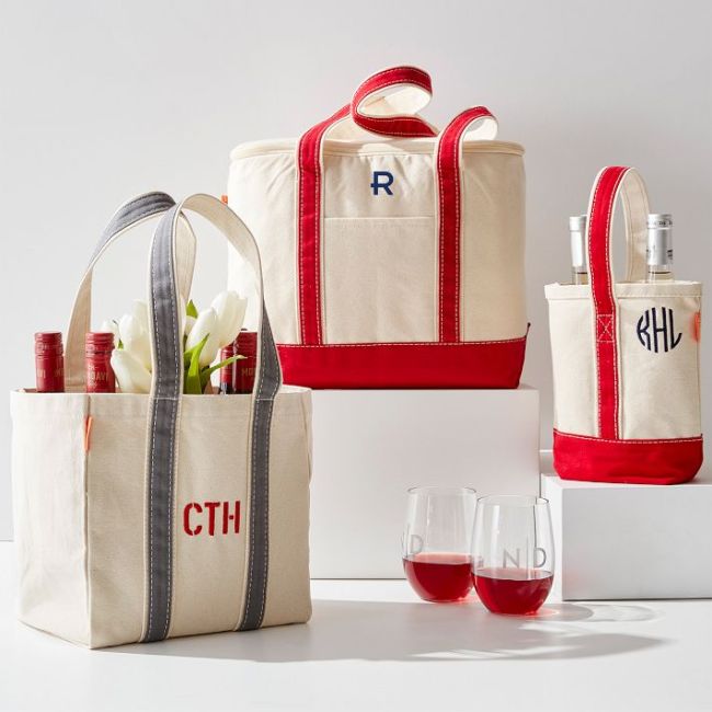 Mark & Graham Canvas Double Wine Tote