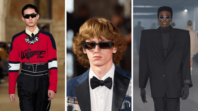 wooyoungmi, Junya Watanabe, vetements sunglasses on spring/summer 2025 runway