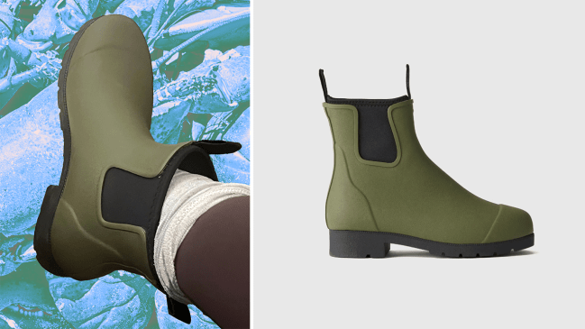 Quince Waterproof Ankle Rain Boot in green