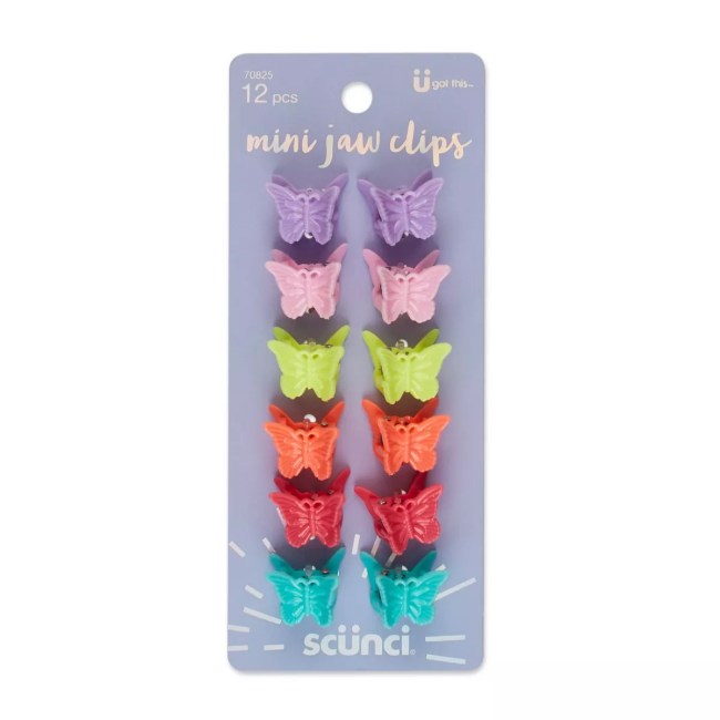 scünci Kids Butterfly Shaped Mini Claw Clips