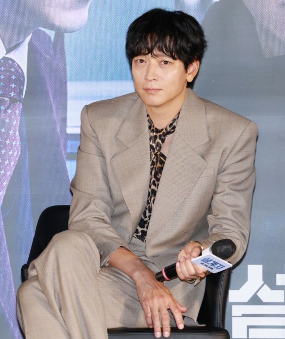 SEOUL, SOUTH KOREA - April 29: Actor Kang Dong-won attends Korean Movie 'The Plot' Press Conference at CGV Yongsan I-Park Mall in Yongsan-gu on April 29, 2024 in Seoul, South Korea.
