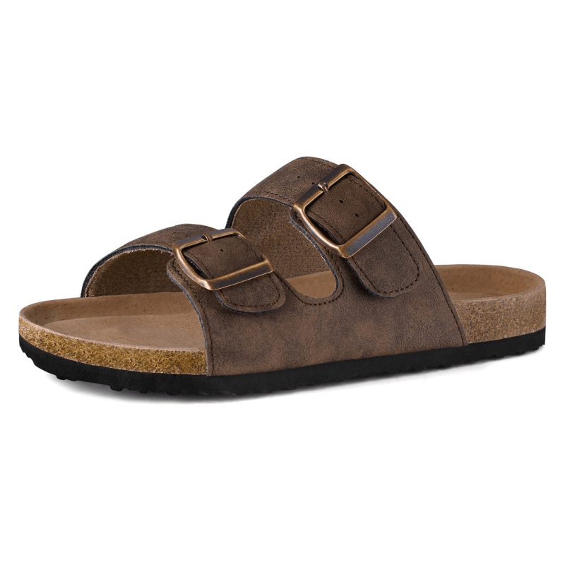 Pennysue Women's Cork Footbed Slide Sandal in brown