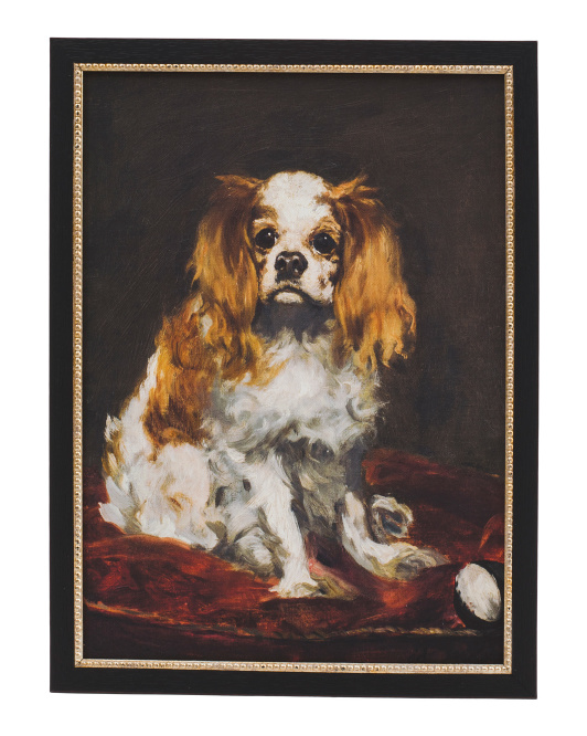 PETAL LANE 12x16 King Charles Cavalier Framed Wall Art