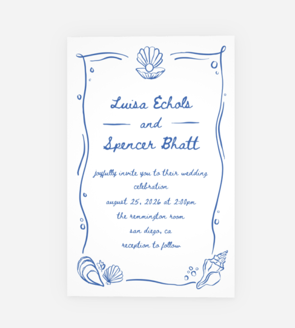 VistaPrint Shell Invitation