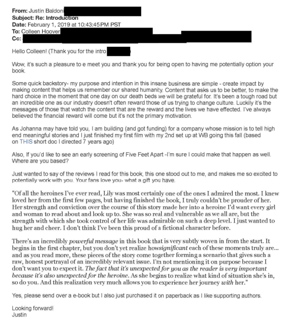 Justin Baldoni Email