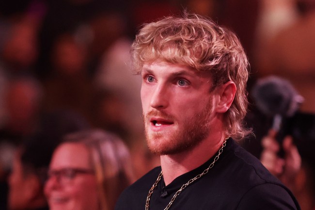 GLENDALE, ARIZONA - OCTOBER 29: Logan Paul attends the cruiserweight bout between Jake Paul and Anderson Silva of Brazil at Desert Diamond Arena on October 29, 2022 in Glendale, Arizona.