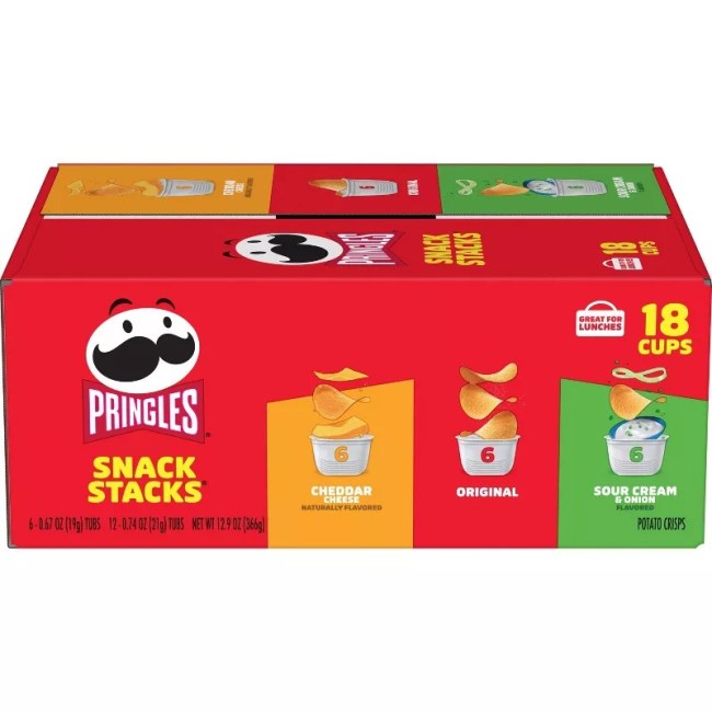Pringles Snack Stacks Variety Pack Potato Crisps Chips - 12.9oz/18ct